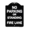Signmission No Parking or Standing Fire Lane Heavy-Gauge Aluminum Architectural Sign, 24" x 18", BW-1824-23681 A-DES-BW-1824-23681 - alternate 1